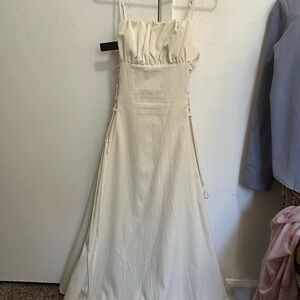 SHEIN Cream Spaghetti Strap Sundress for Brides
